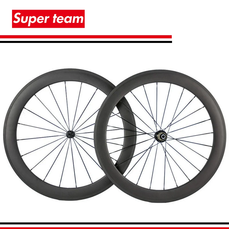 

100% T700C 60mm carbon wheelset carbon fiber bike wheels matte 700C clincher