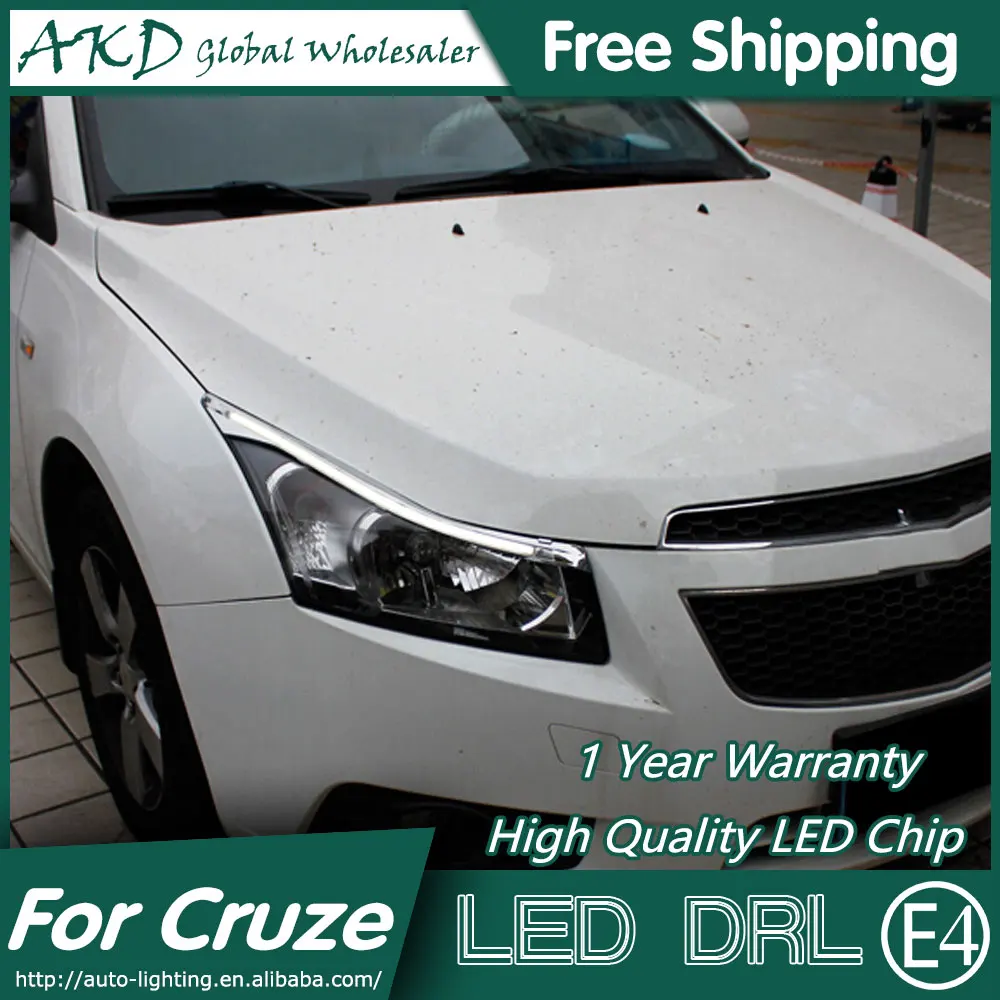 AKD автомобильный Стайлинг светодиодный DRL для Chevrolet Cruze 2009- Cruze Eye Brow светильник Светодиодный Внешняя лампа сигнальные аксессуары для парковки