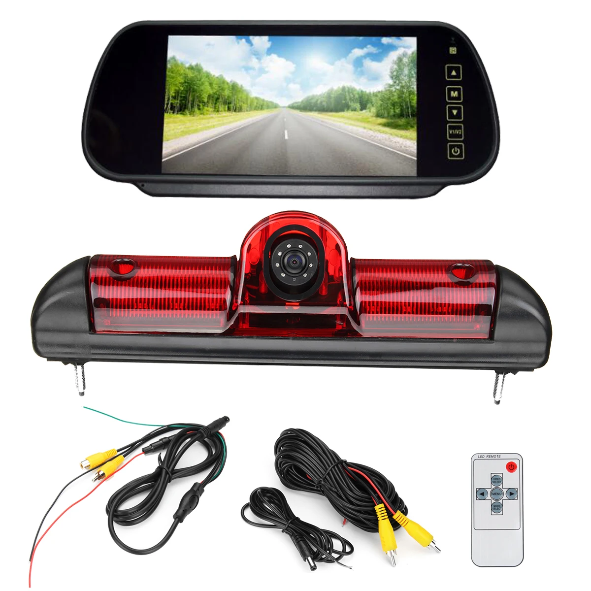

LED IR Brake Light Rear View Reversing Parking Camera 7 Inch Monitor Kit for Fiat Ducato For Citroen Relay for Peugeot Boxer