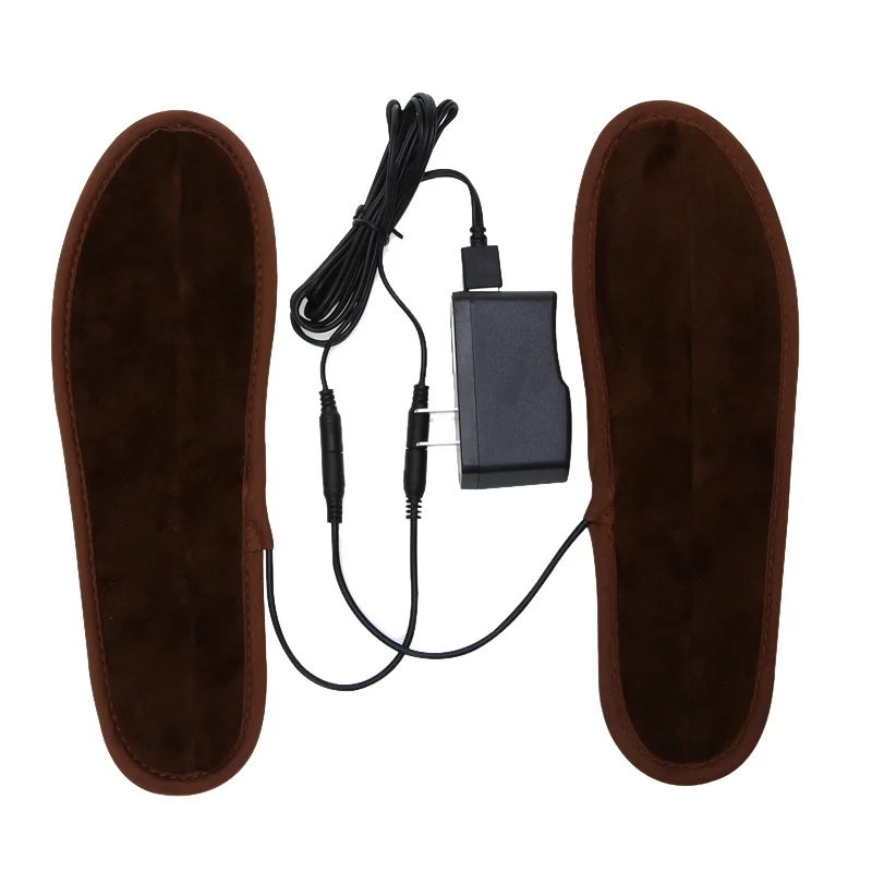 

data line + insoles Men Women New USB Electric Powered Plush Fur Heating Insoles Winter Keep Warm Insole Heated insole Unisex