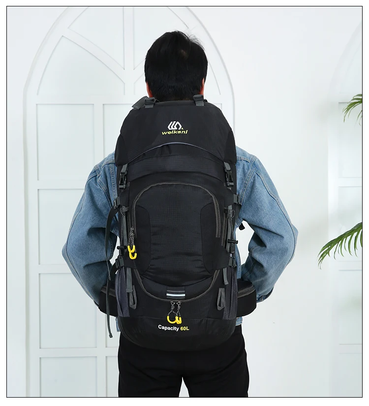 60л Открытый Нейлоновый походный рюкзак, походная сумка для альпинизма, сверхлегкая Спортивная дорожная посылка, брендовый ранец, рюкзак, сумки на плечо 18