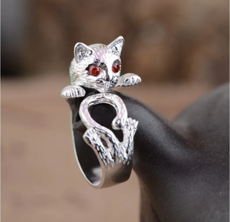 2016-new-arrival-high-quality-retro-style-cute-cat-Thai-silver-925-sterling-silver-ladies-adjustable (1)