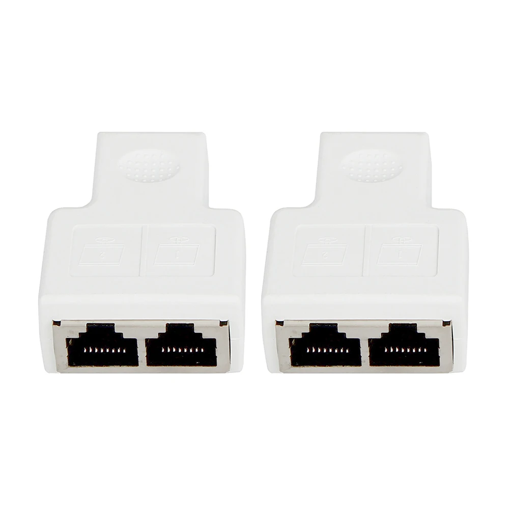 Черный Разветвитель RJ45 1 2 двойной гнездовой порт CAT5/CAT6 LAN разъем Ethernet сетевые