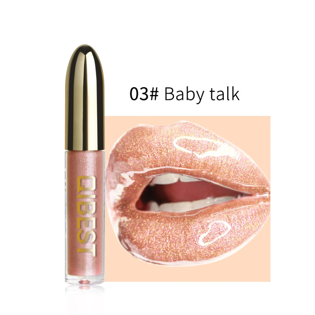 QIBEST цветной микро-блеск для губ водонепроницаемый стойкий Увлажняющий блеск для губ яркий сексуальный блеск для макияжа TSLM2 - Цвет: 03