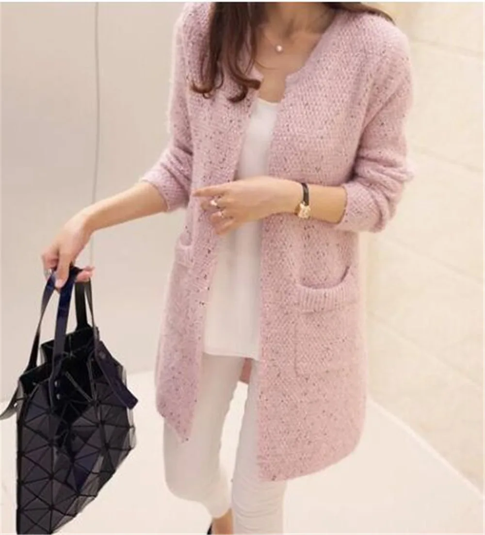 

Female Coat Long Cardigan Sweater 2019 Spring Autumn Long Sleeve Crochet Cardigan Women Sweater Woman Knitted Jacket Lady Tops