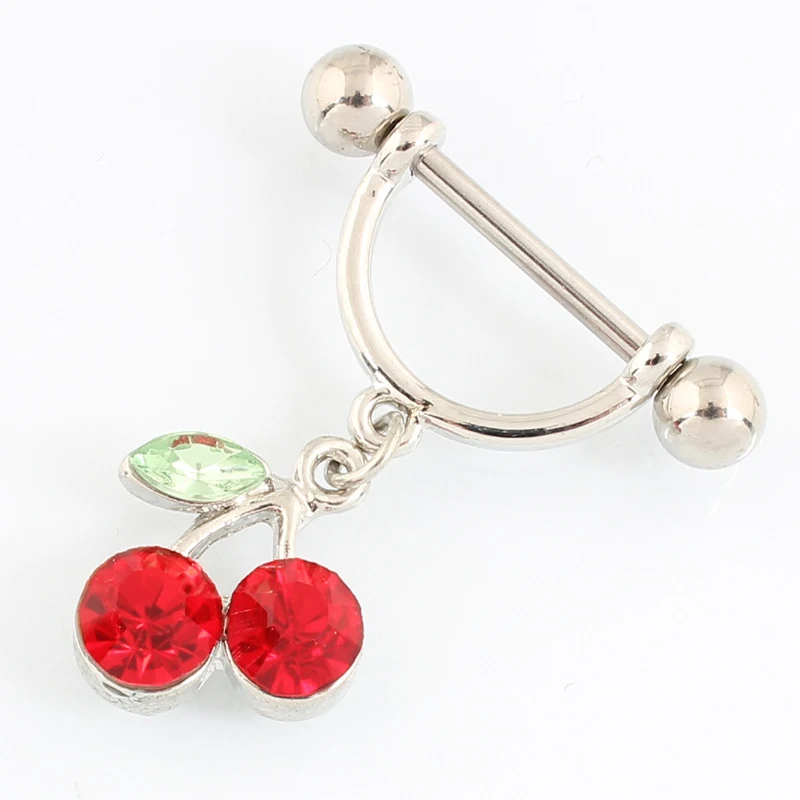 Buy Body jewelry piercing 2 pieces/lot Red Cherry