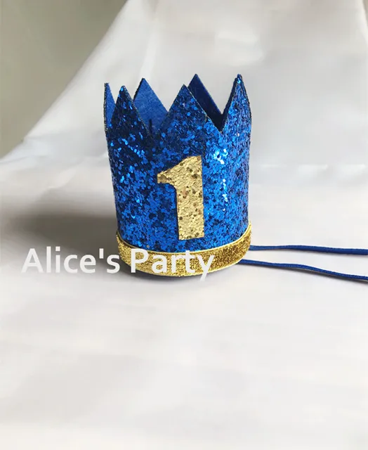 new mini crown boy 1st birthday party hats royal blue gold party hat blue and gold birthday party