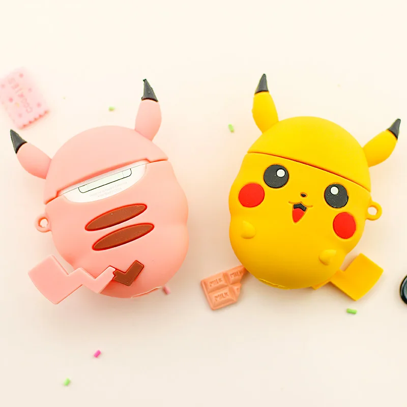 

airpods cover shockproof for Apple Bluetooth Earphone Charging yellow pink 1 2 Ultra Thin soft Case cute Protective Skin