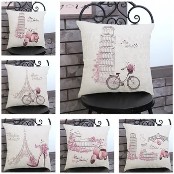 

Pillowcase Bike Roma Pisa Tower Polyester Sofa Super soft Motorcycle printed Decorative Cushion Cover for Home Decor 45x45cm