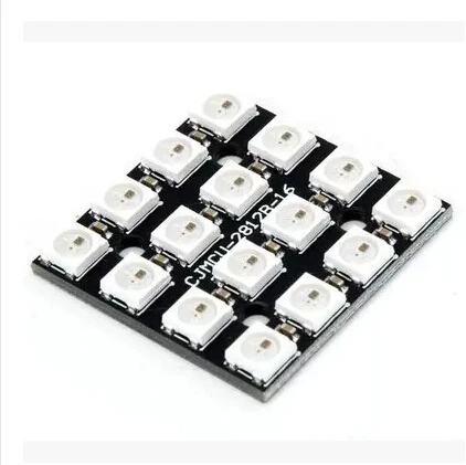 2816 WS2812B 4*4 bit rgb Светодиодный Полноцветный накопитель 16 бит цвет светодиодные лампы свет макетная плата