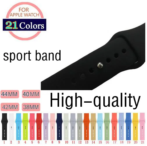 

Soft Silicone Replacement Sport Band For Apple Watch Series 1/2/3 42mm 38mm Wrist Bracelet Strap for iWatch 4 40mm 44mm Sports