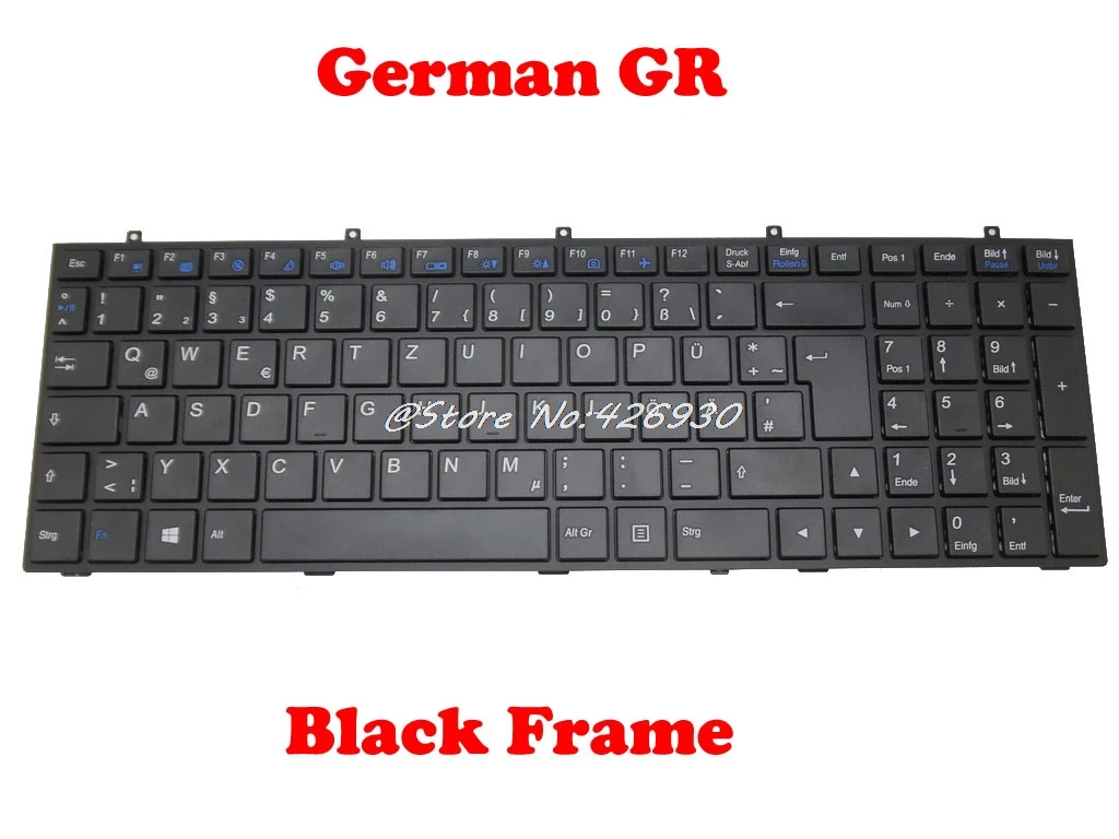 Клавиатура для CLEVO W350ETQ W350SKQ W350SSQ W355STQ W370ET W370SK W370SSQ W370ST Германия GR нордическая NE