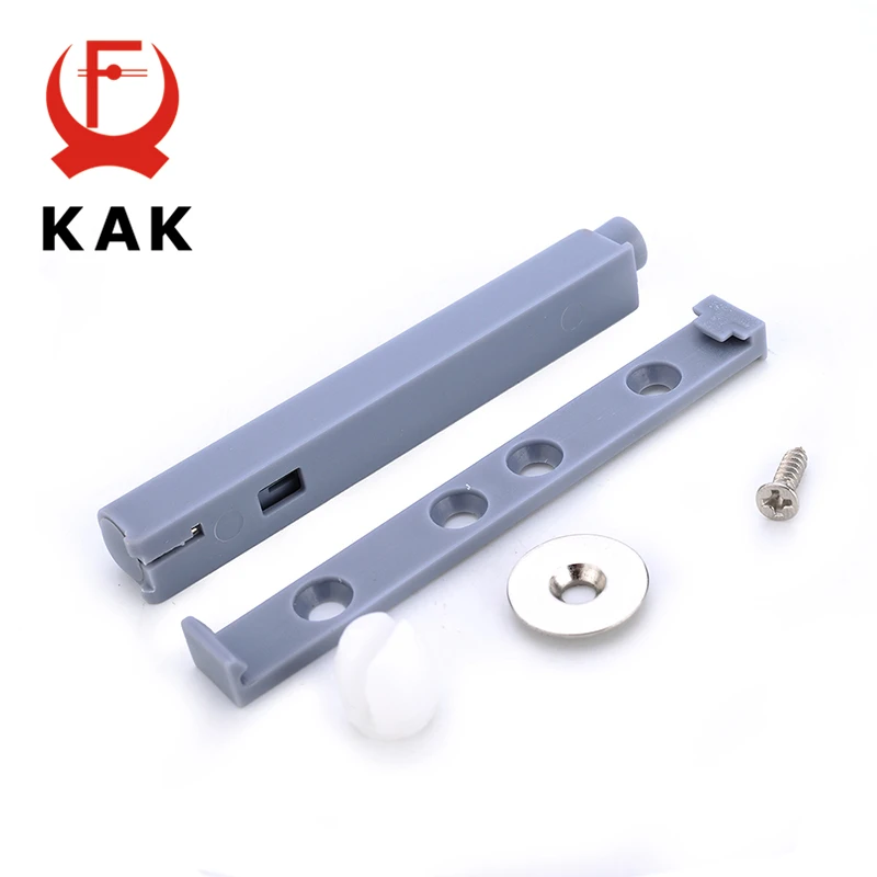 KAK 4 Pieces Gray White Kitchen Cabinet Door Stop Drawer Soft Quiet Closer Push To Open System Damper Buffers With Screws magnetic cabinet catches door catches magnetic cabinet latches cabinet door latch cabinet door buffer