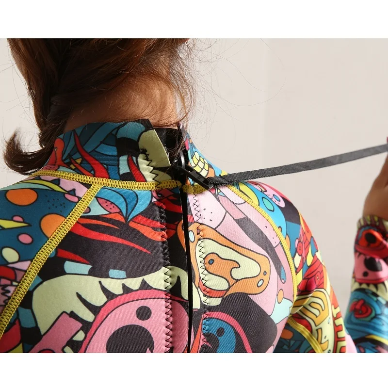 Women's Hooded Jumpsuit with Full Body Rash Guards - Hisea Lycra Fabric Surfing Suit image 5