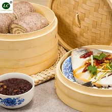 Бамбуковая пароварка, двухслойный котел 27 см, 3 яруса с 1 крышкой, пароварка для еды