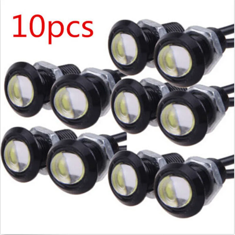 

10 X 9W 18mm 12V 24V White LED Eagle Eye Light Car Fog DRL Daytime Reverse Backup Parking Signal Yellow Color Auto 2017