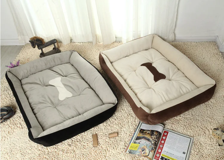 Новая высококачественная легкая чистка большая/Meduime/маленькая кровать для собак теплая утолщенная кровать для собак на зиму XS, S, M, L, XL, XXL 5 размеров