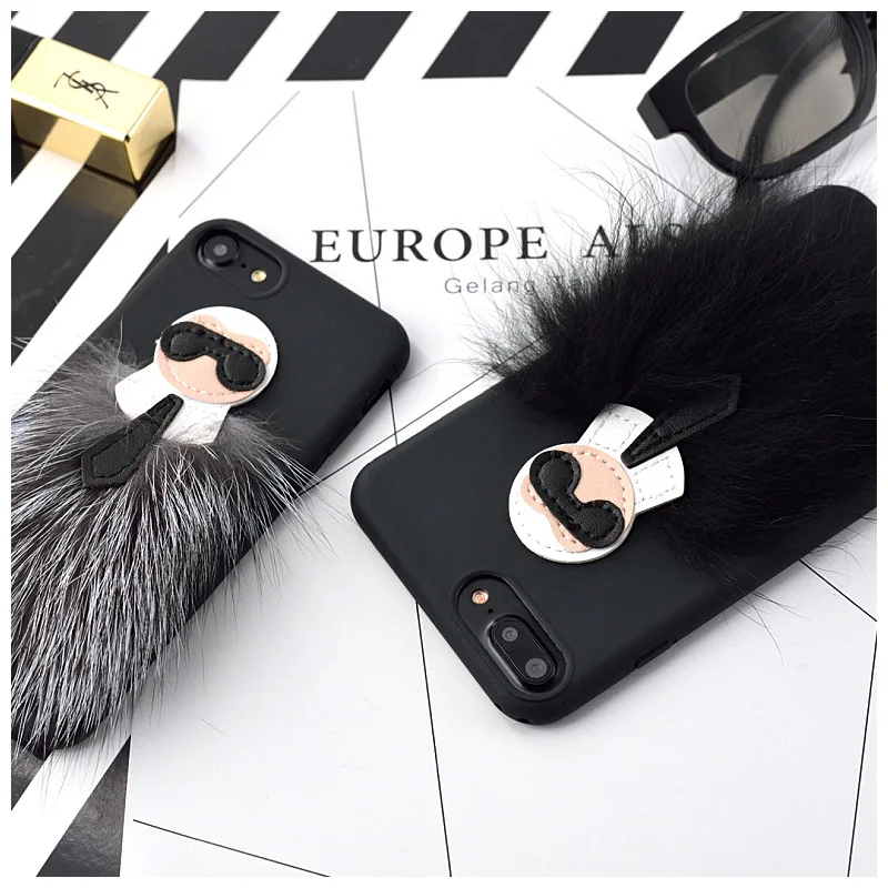New Karlito Soft TPU Phone Case Lafayette Phone Cover For Apple iphone 6/6s 6/6s plus 7/8 7/8Plus X Mr KarlLagerfeld Fur Skin 