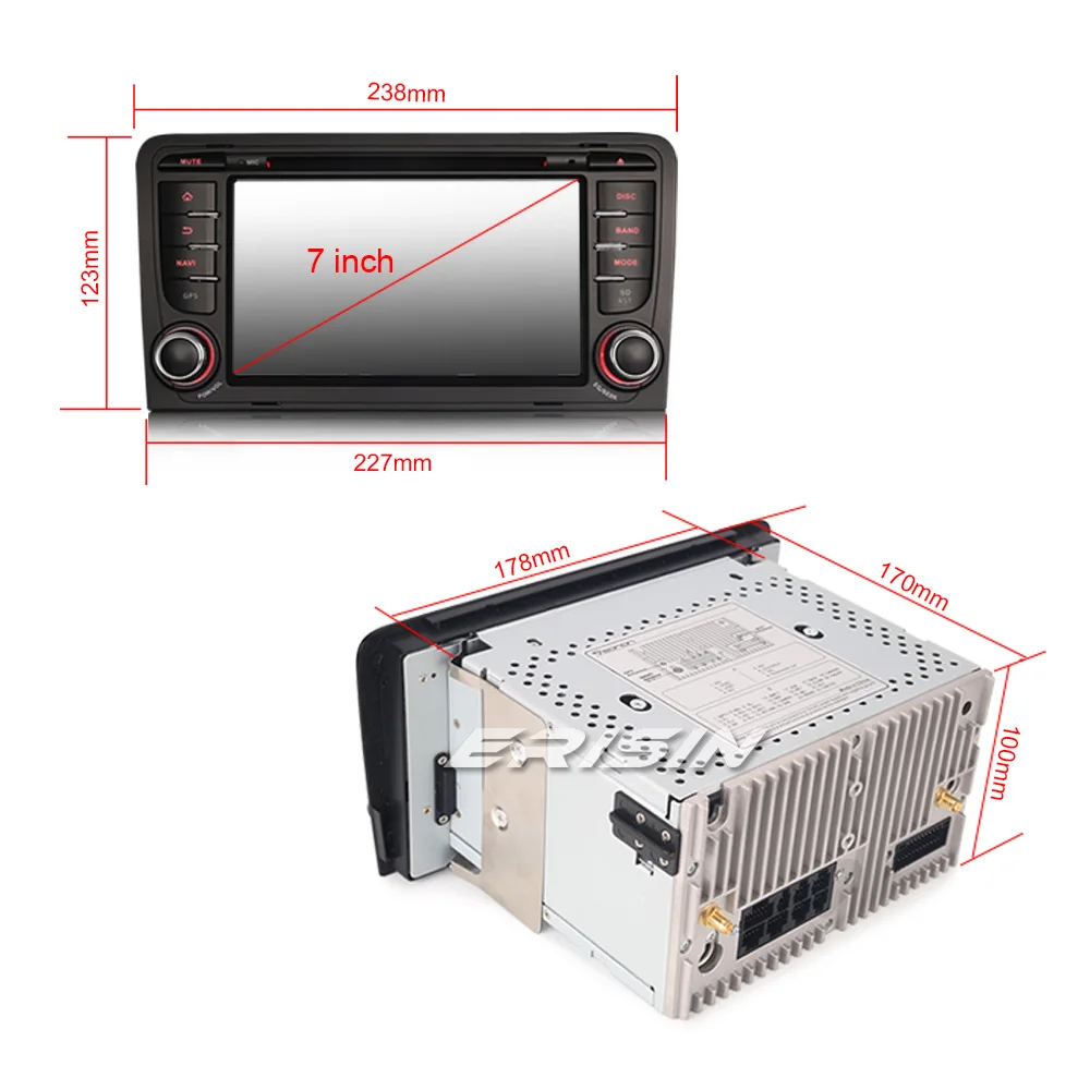 Flash Deal Erisin ES7327A 2 din Android 8.0 OBD 4GB RAM Car DVD GPS DAB for AUDI A3 Radio BT 4 Flash Deal Erisin ES7327A 2 din Android 8.0 OBD 4GB RAM Car DVD GPS DAB for AUDI A3 Radio BT 4