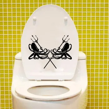 

Octopus Trident Fashion Home Decor Vinyl Wall Decals Toilet Stickers 6WS0210