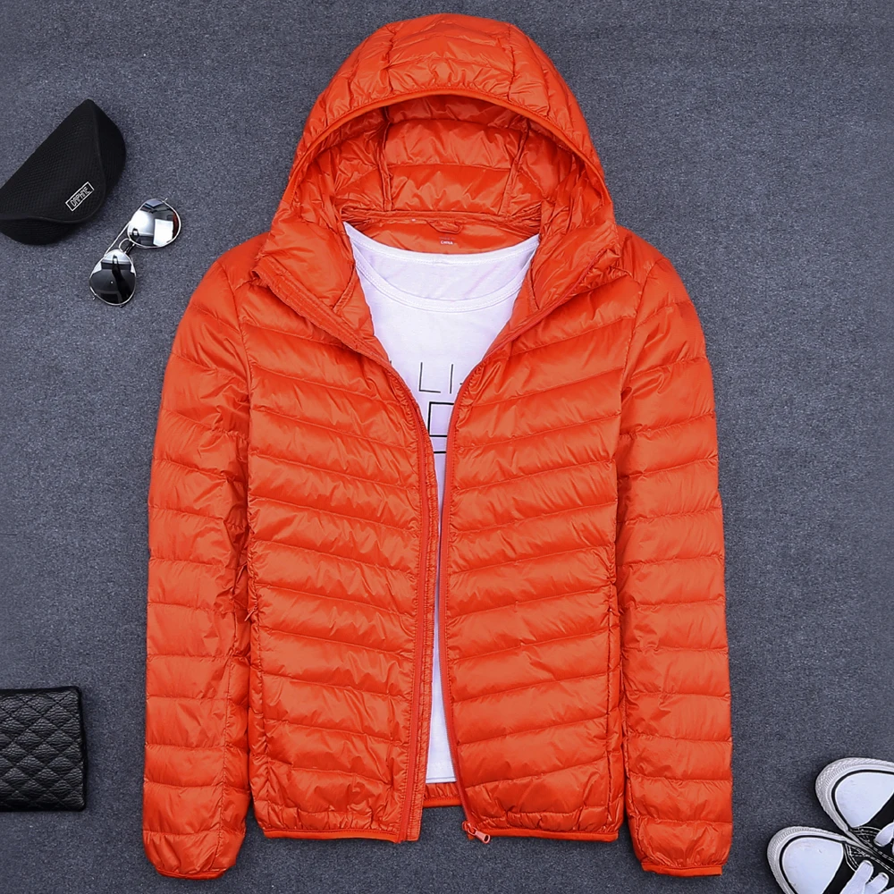 

men down jacket Spring Autumn men down coat short down coat light down outerwear ORANGE BLUE GRAY BLACK M L XL 2XL 3XL 4XL 5XL