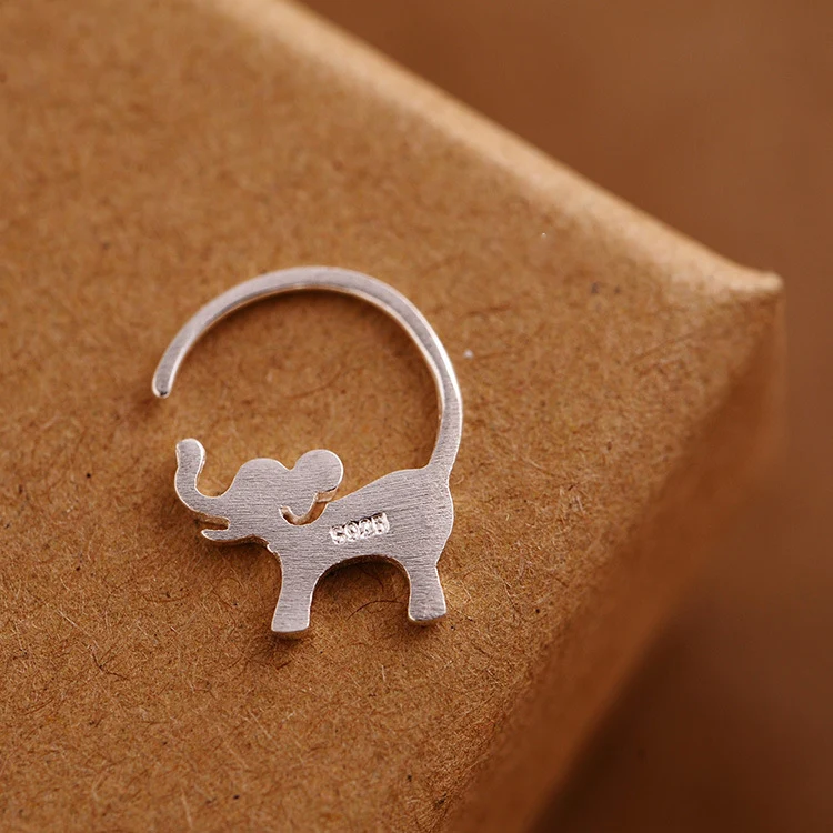 Серьги гвоздики Слоник женские из стерлингового серебра 925 пробы|earrings girl|elephant