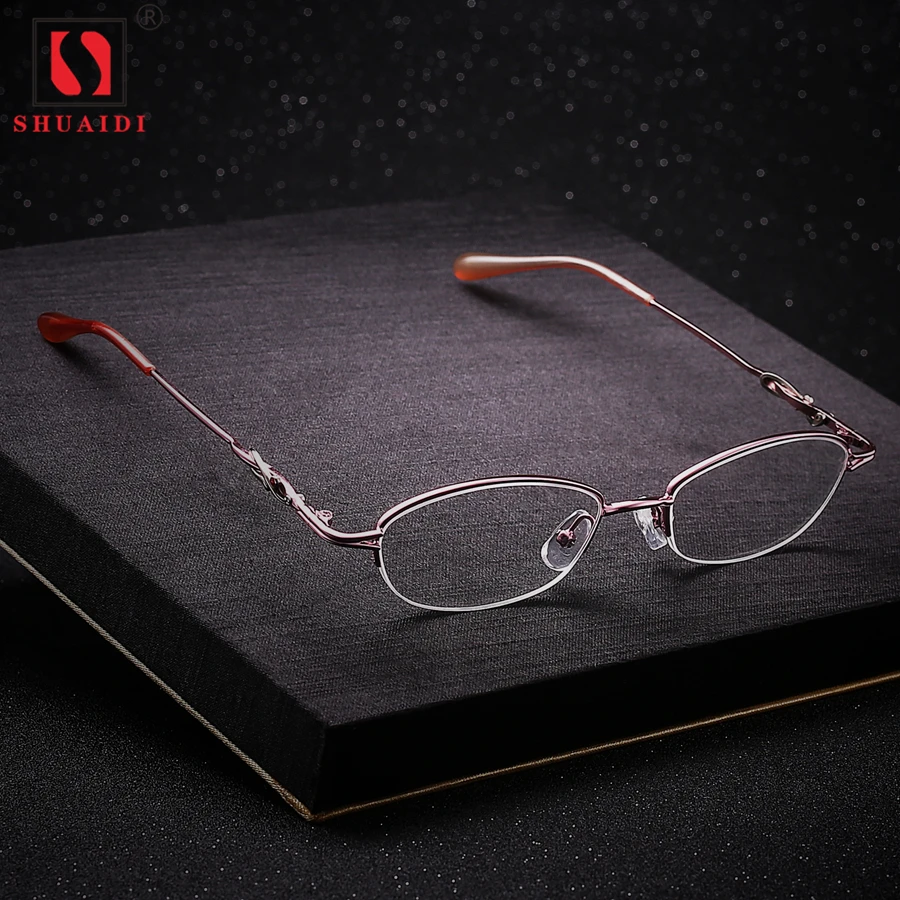 Для Женщин Половина сплав Frame смола линзы очки для чтения модные против усталости глаз, Женские оправы для женских очков+ 1,0 1,5 2,0 2,5 3,0 3,5 4,0