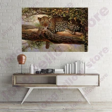 DIY картина по цифрам леопардовая картина животных для гостиной украшения дома Раскраска по номерам картина самостоятельно по индивидуальному заказу