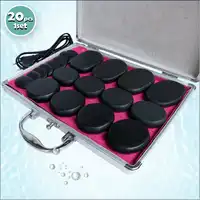 ベストセラー! 20 ピース/セットボディマッサージ石マッサージ石セットホットストーンヒーターボックス ysgyp-nls CE と ROHS 溶岩玄武岩石