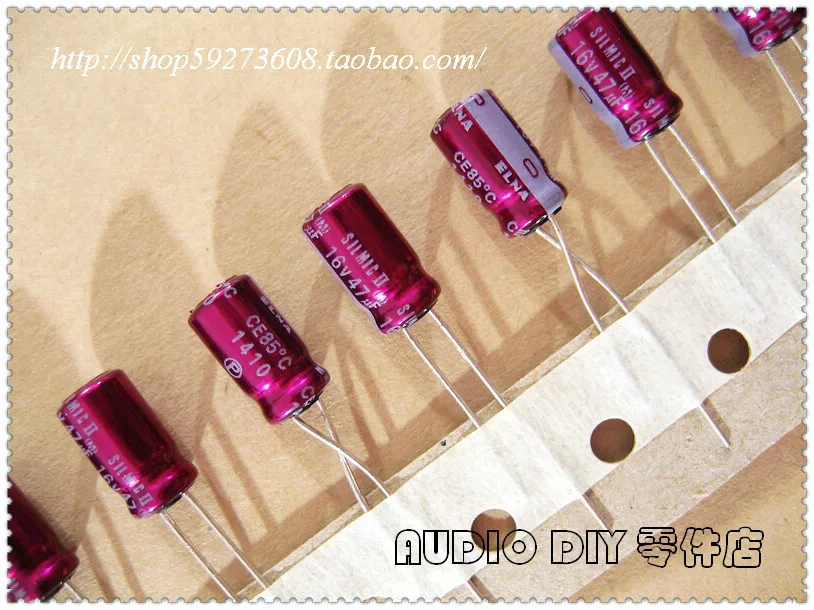 

30PCS ELNA purple red robe SILMIC II on behalf of the 47uF/16V audio electrolytic capacitor (6.3 * 11mm) free shipping