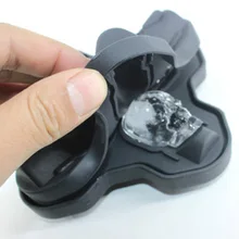 Горячая Распродажа, 4 полости, форма черепа, 3D форма для льда, бар, вечерние силиконовые лотки, кухонная формочка для шоколада, инструмент