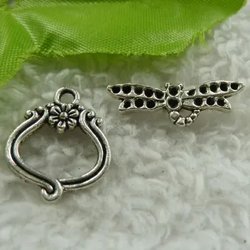 

152 sets antique silver nice clasps 25x9`20x17mm #3780