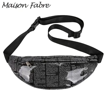 

Maison Fabre Bag men women PVC Chest bags zipper print shoulder bag Straps waterproof handbags 2019 Summer Ladies small handbags