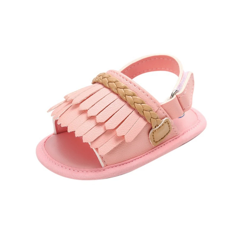 Сандалии для девочек новорожденных обувь для малышей летние хлопковые PU пляжная маленьких девочек сандалии для малышей обувь пляжные