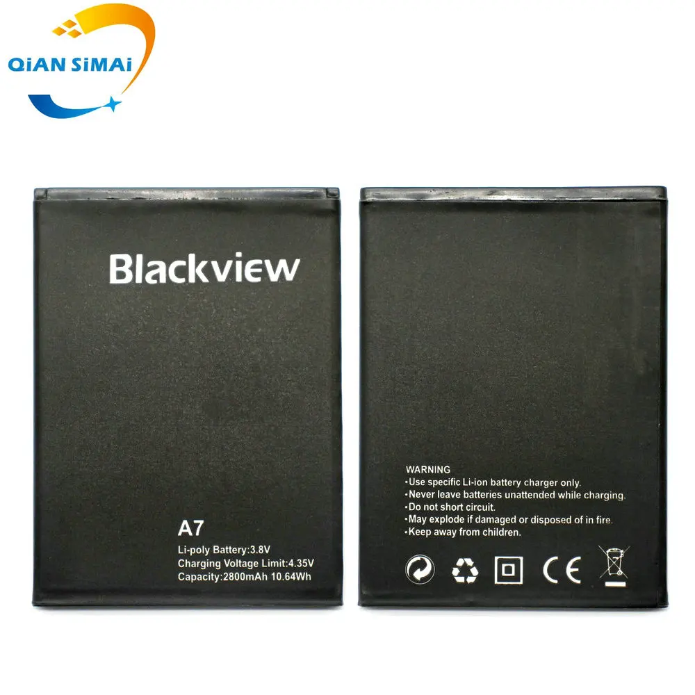 

QiAN SiMAi 1PCS New 100% High Quality Blackview A7 Battery For Blackview A7 pro Mobile Phone + Track Code