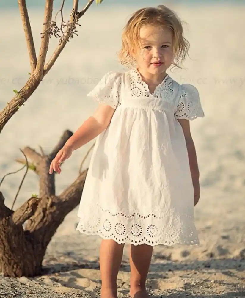 plain white childrens dresses