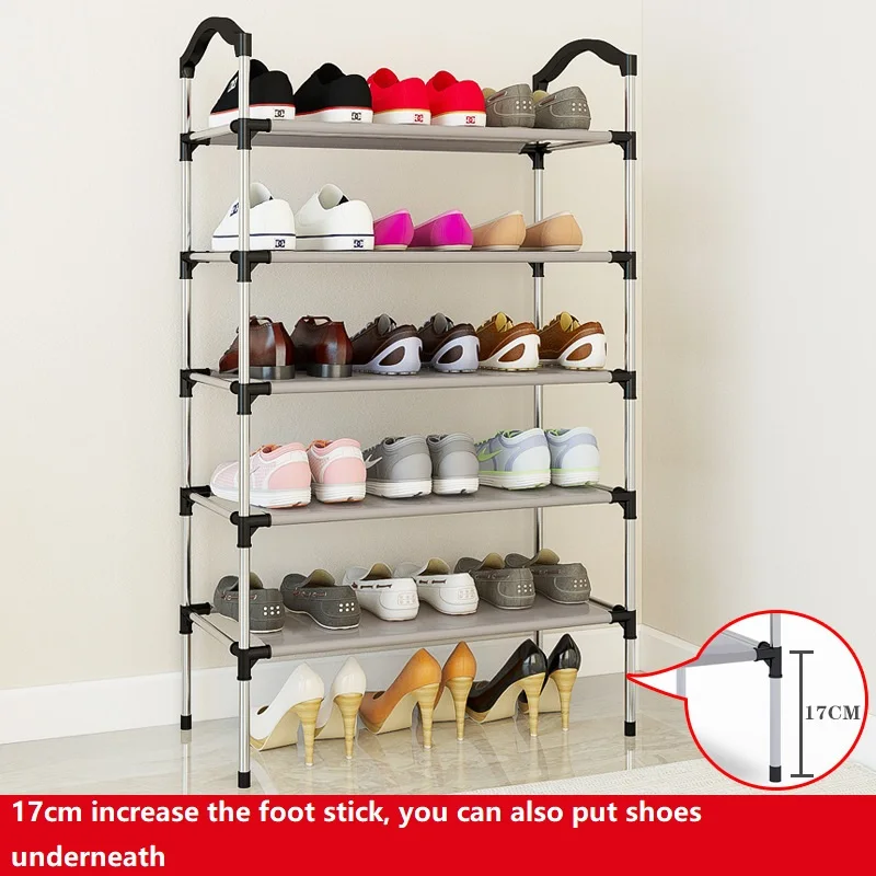 1 шт многослойная Минималистичная практичная металлическая стойка для обуви, сборка, домашний съемный супер компактный шкаф для обуви