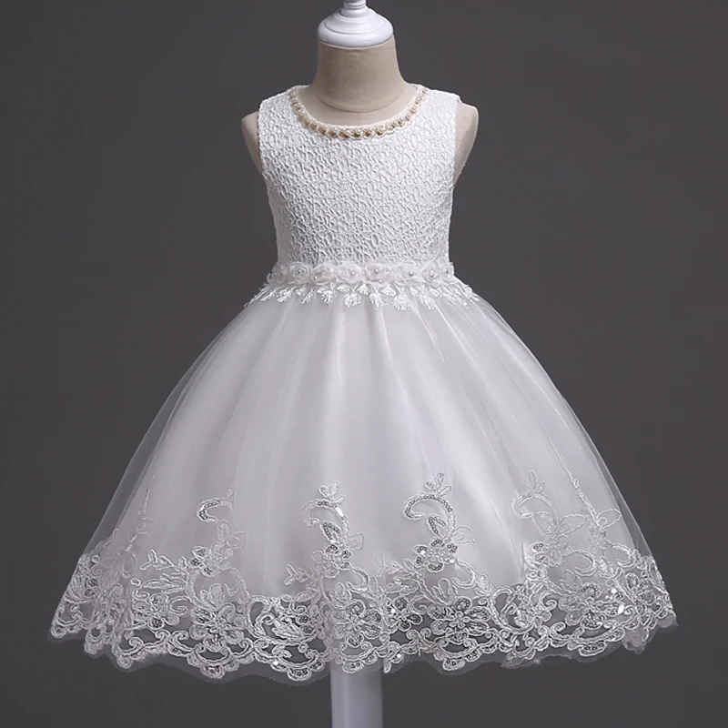 

Girls Dresses For 2-10 Years New Brand Princess Girl Clothes Bowknot Sleeveless Party Dress Embroidery Girls Birthday Clothes