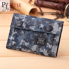 Men Wallets 2016 Fashion canvas Wear-resisting camouflage Hasp Money bag men Coin purse Zipper Business Card Holder Wallet B031