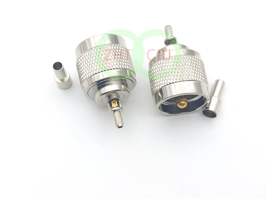 50 шт. RF коаксиальный UHF PL259 Штекерный обжимной соединитель для RG316 RG174 LMR100