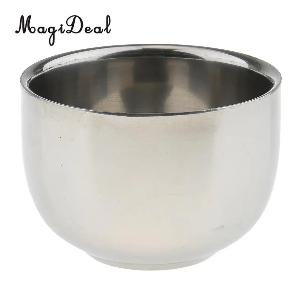Magideal 4 in 1 Salon Bristle Hair Shaving Brush Mug Bowl Shave Stand Soap Facial Cleaning Brush Travel Set beard brush