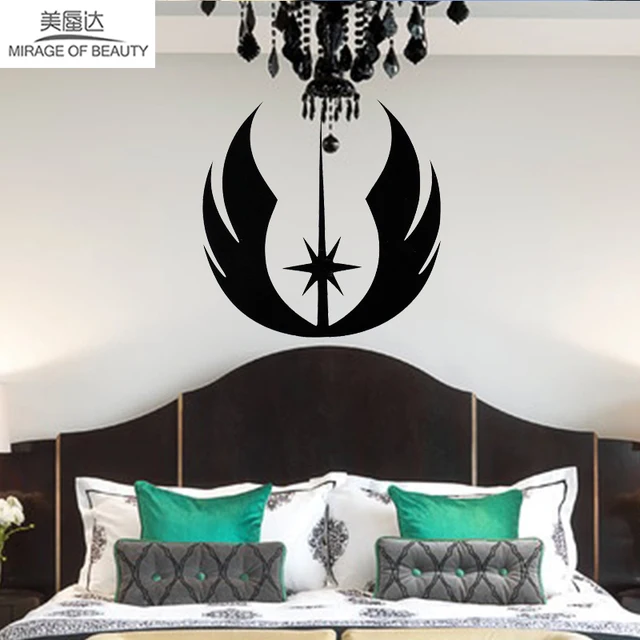 animated films and television works star wars jedi logo car sticker