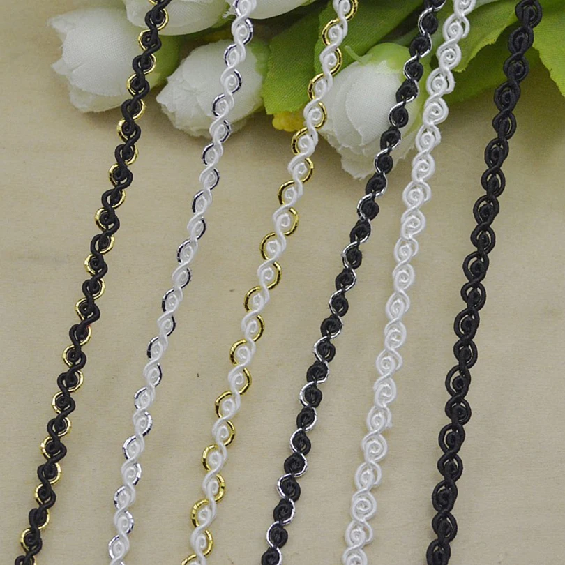 100Metres Curtain Lamp Sofa Pillow Edge Tapestry Braid Lace Trim Ribbon Gold Fringe DIY Accessories For Sewing Cinta De Encaje | Дом и сад