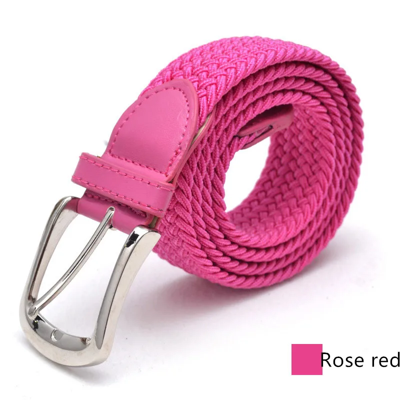 

New 2018 Unisex belt elastic knitted canvas belt decoration belt female pin buckle canvas strap men stretchable belt F50