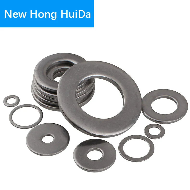Flat Washer Metal Gasket Ring Plain Washers 304 Stainless Steel M1.6 M2 M2.5 M3 M4 M5 M6 M8 M10