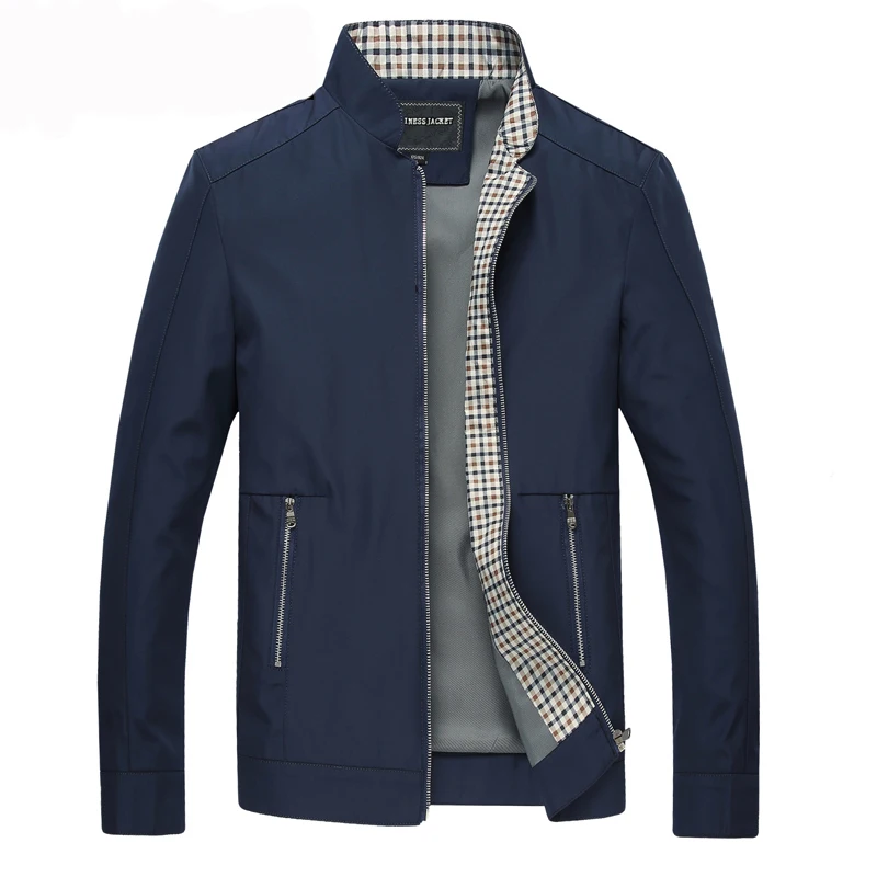 

2019 Fashion Spring Men's Jackets Solid Coats Male Casual O Collar Jacket Outerdoor Overcoat Mens Jackets Men and Coats XXXL