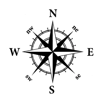 

14cm*14cm NSWE Originality Nautical Compass Vinyl Decal Motorcycle Car Sticker S6-3507