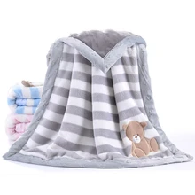 Siyubebe, детское одеяло, для младенцев, Bebe, уплотненное, Фланелевое, пеленка, конверт, коляска, мультяшное одеяло, для новорожденных, детское постельное белье, одеяло s 75*100