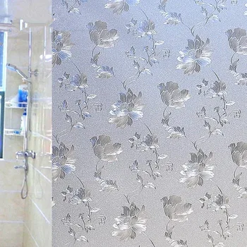 

Electrostatic toilet window paper kitchen window frosted glass foil bathroom sliding door light opaque window sticker -63