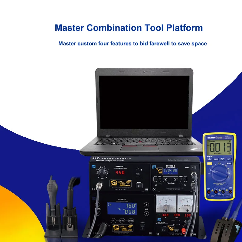Механик T10 4в1 SMD ремонтный инструмент паяльные станции Горячий Воздушный пистолет Электропитание мультиметр для ремонта материнских плат